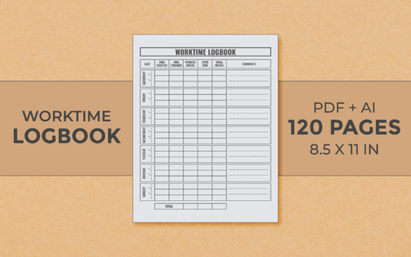 Download Worktime Logbook Editable Kdp Interior - Kdp interior Collection