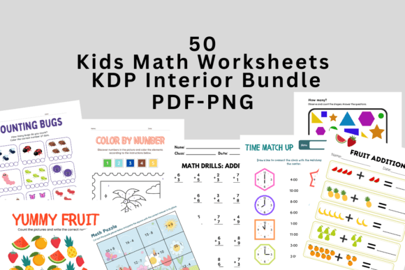 Download Kids Math Worksheets KDP Interior Bundle - Kdp interior Collection