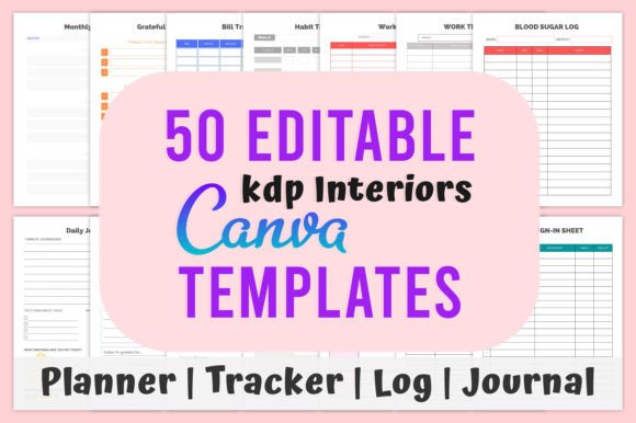 Download 50 Canva Editable KDP Interior Templates - Kdp interior Collection