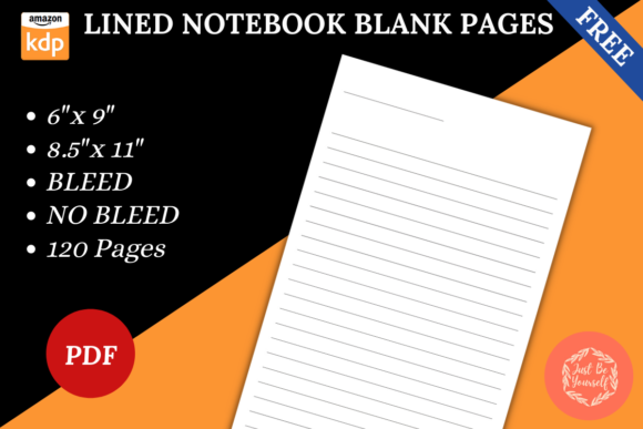 Download FREE Lined Notebook Blank KDP Interior - Kdp interior Collection