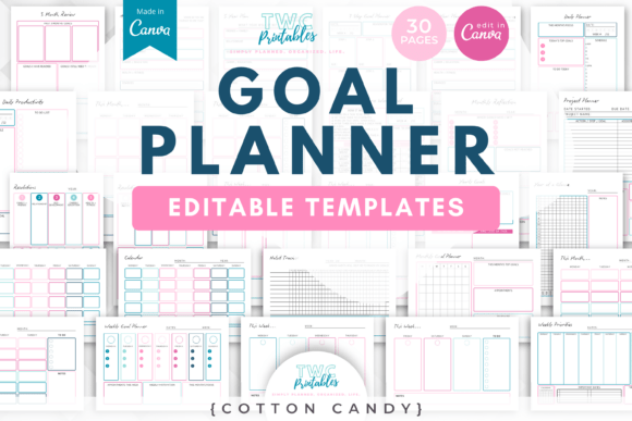 Download Goal Planner Canva Templates | COTTON CA - Templates Collection