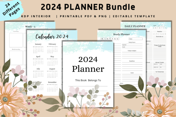 Download 2024 Planner Bundle | KDP Interior - Kdp interior Collection