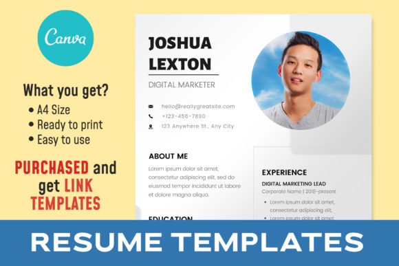 Download Simple Modern Resume Templates | CANVA - Templates Collection