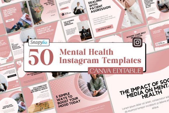 Download Mental Health Instagram Canva Templates - Templates Collection