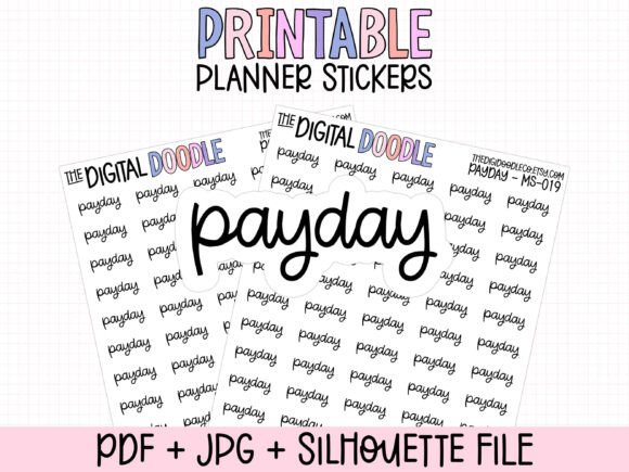 Download Payday Printable Planner Stickers - Printable Collection