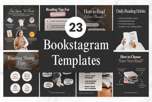 Download Bookstagram Instagram Canva Templates - Templates Collection