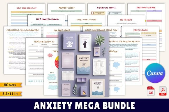 Download Anxiety Mega Bundle KDP Interior - Kdp interior Collection