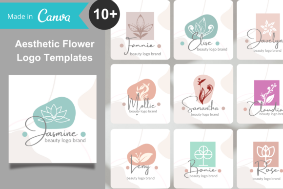 Download Aesthetic Flower Logo - Canva Templates - Templates Collection