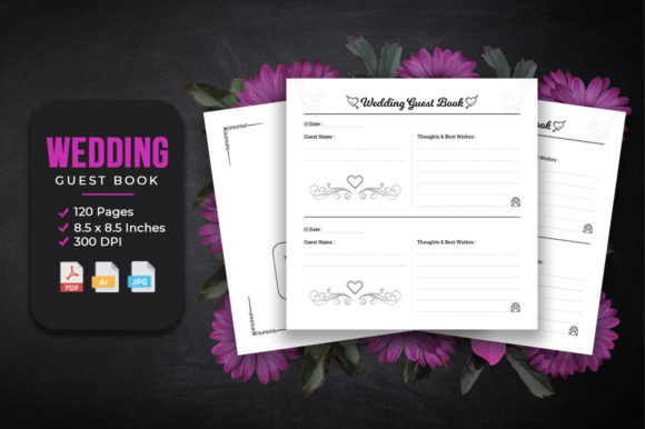 Download Wedding Guest Book | KDP Interior. - Kdp interior Collection