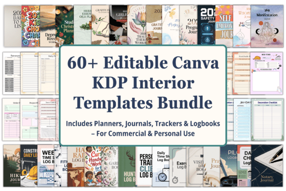 Download 60+ Editable Canva KDP Interior | Bundle - Kdp interior Collection