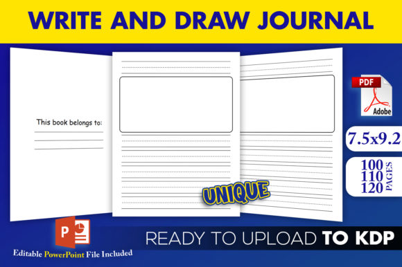 Download Write and Draw Kids Journal KDP Interior - Kdp interior Collection