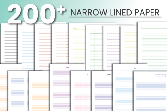 Download Narrow Lined Paper | Extra-Narrow - Lined paper Collection