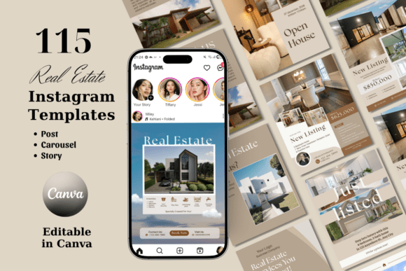Download Real Estate Instagram Templates Canva Bu - Templates Collection