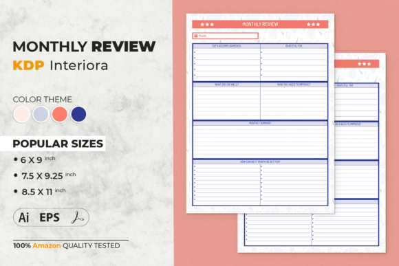 Download Monthly Review | KDP Interior Template - Kdp interior Collection