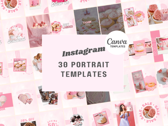 Download Pink Cloudy Instagram Canva Templates - Templates Collection