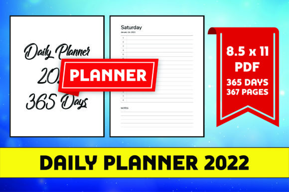 Download Daily Planner 2022 8.5x11 KDP Interior - Kdp interior Collection
