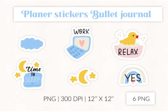 Download Daily Routine Stickers. Planner Stickers - Daily routine Collection