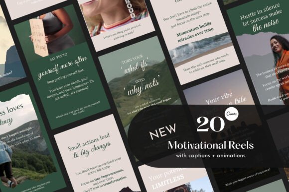 Download 20 Motivational Canva Templates | Reels - Templates Collection