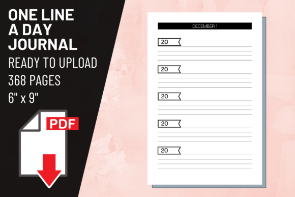 Download KDP Interior One Line a Day Journal - Kdp interior Collection