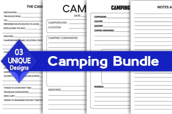 Download Camping Log Book Bundle | KDP Interior - Log book Collection
