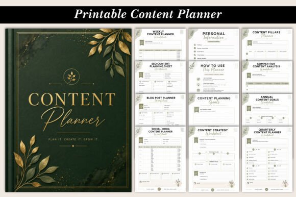 Download Printable Content Planner Kdp Interiors - Printable Collection