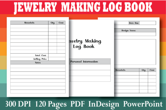 Download KDP Jewelry Making Log Book Interior - Log book Collection