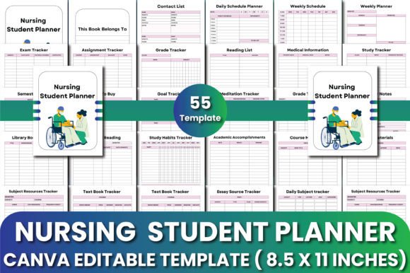 Download Nursing Student Planner Canva Templates - Templates Collection