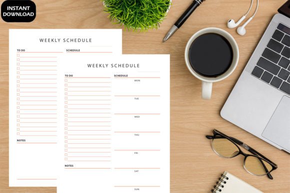Download Orange Color Weekly Schedule Printable - Printable Collection
