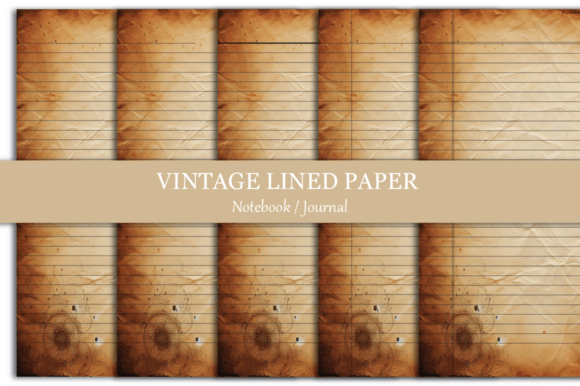 Download Lined Paper, Vintage Pages, Junk Journal - Lined paper Collection
