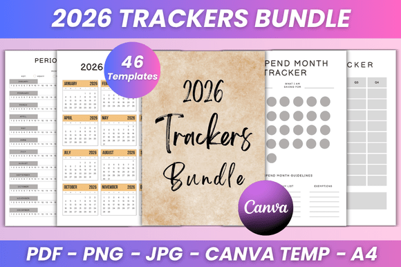 Download 2026 Trackers Bundle Kdp Interior - Kdp interior Collection
