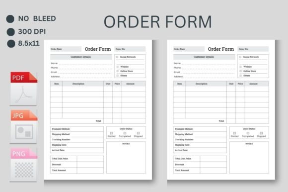 Download Order Form Logbook Kdp Interior - Kdp interior Collection