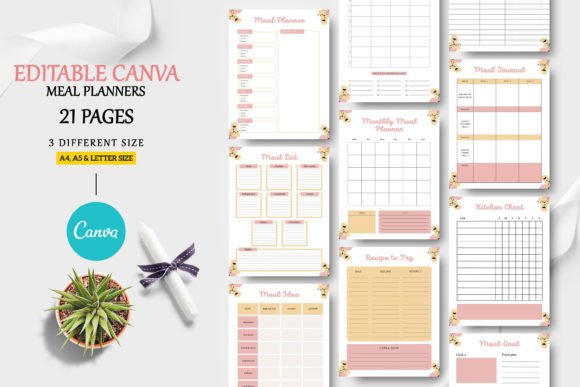 Download Editable Canva Meal Planner Templates - Templates Collection