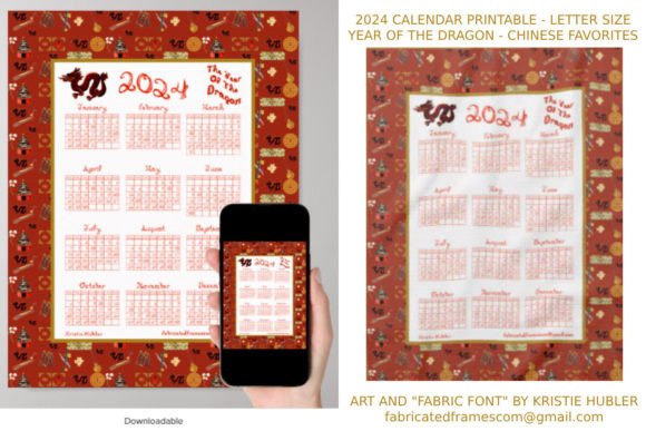 Download 2024 Calendar Printable Year of Dragon - Printable Collection