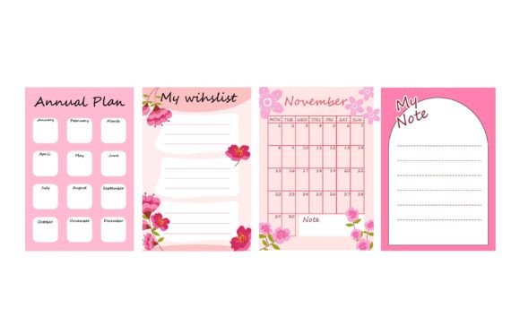 Download Journal Templates Peach Blossom Page - Templates Collection
