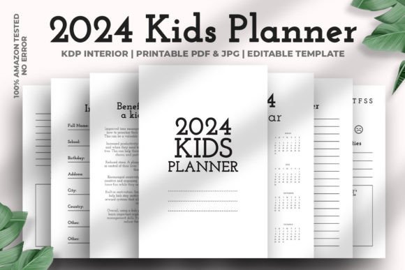 Download 2024 Kids Planner Kdp Interior - Kdp interior Collection