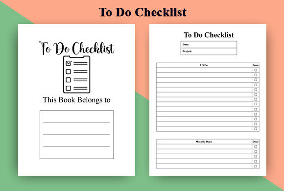 Download To Do Checklist Notebook KDP Interior - Kdp interior Collection