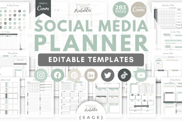 Download Social Media Planner Canva Templates 6 - Templates Collection