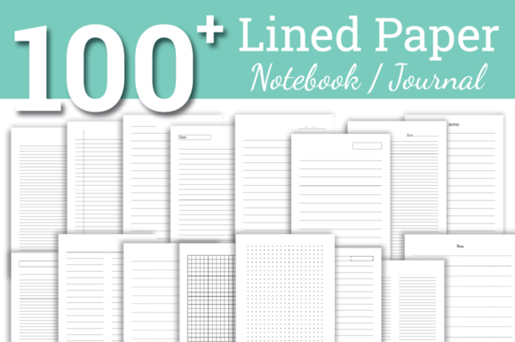 Download Lined Paper Bundle | Notebook | Journal - Lined paper Collection