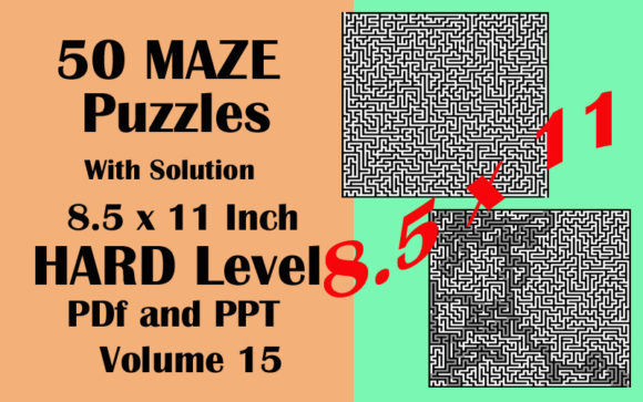 Download 50 Maze Puzzle HARD Level PDF PPTX V15 - Premium Resources