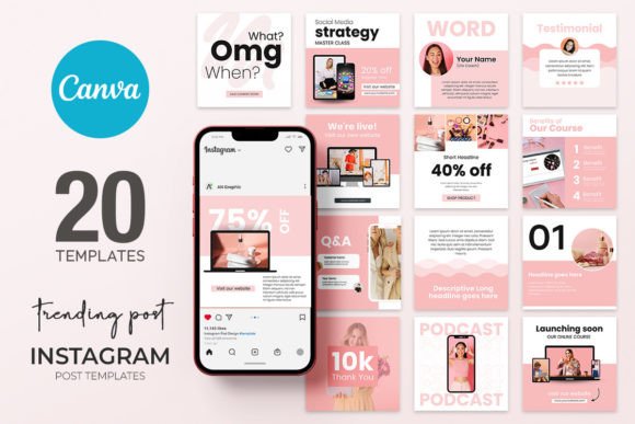 Download 20 Trending Instagram Templates CANVA - Templates Collection