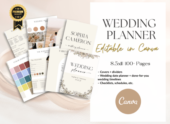 Download Wedding Planner Canva Templates Editable - Templates Collection