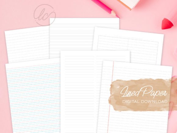 Download Lined Paper Bundles Printable - Lined paper Collection