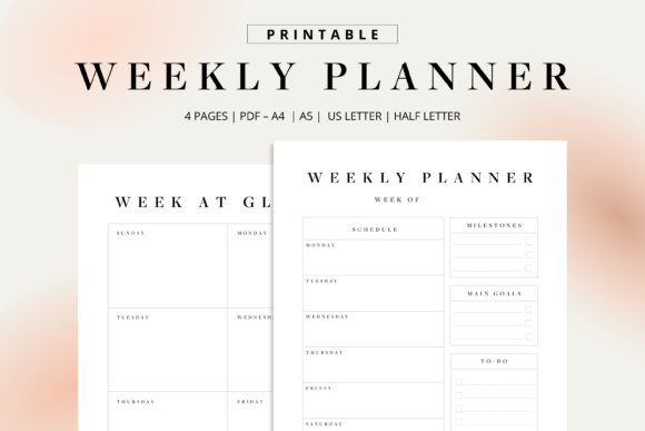 Download Weekly Planner &amp; Schedule Printable - Printable Collection