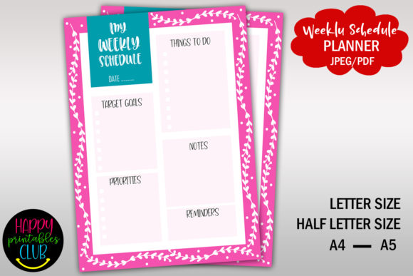 Download Weekly Schedule Planner - Printable - Printable Collection