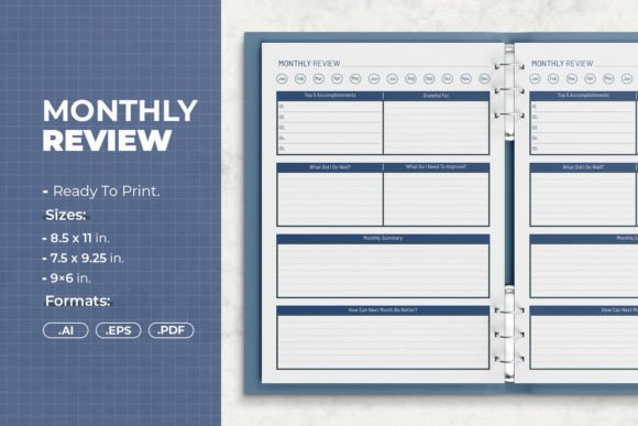 Download Monthly Review | Printable Template - Printable Collection