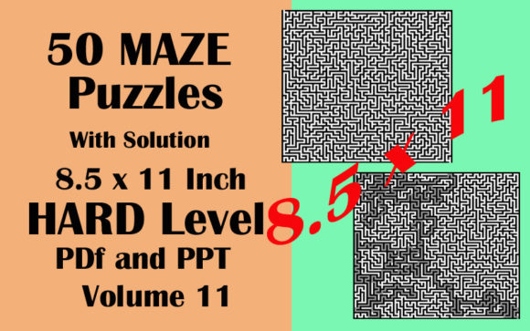 Download 50 Maze Puzzle HARD Level PDF PPTX Vol11 - Premium Resources