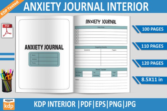 Download Anxiety Journal | KDP Interior Template - Kdp interior Collection