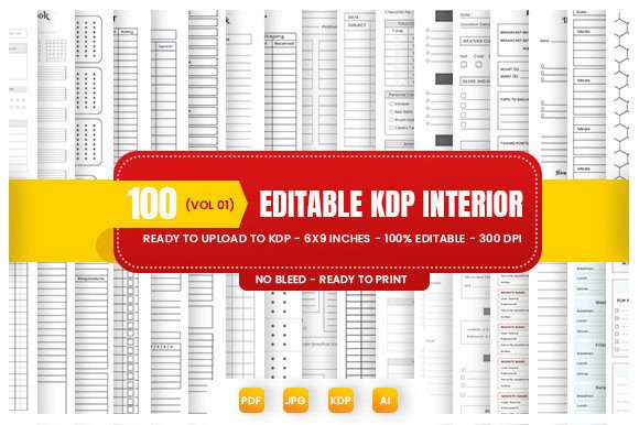 Download Mega Editable KDP Interior Bundle - Kdp interior Collection