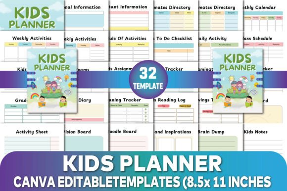 Download Kids Planner Canva Templates - Templates Collection