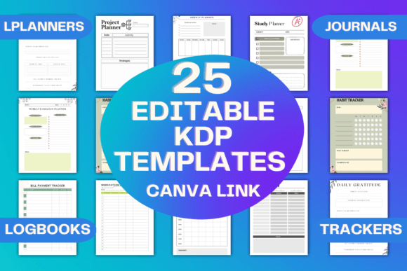 Download 25 Editable KDP Templates Canva Link - Templates Collection